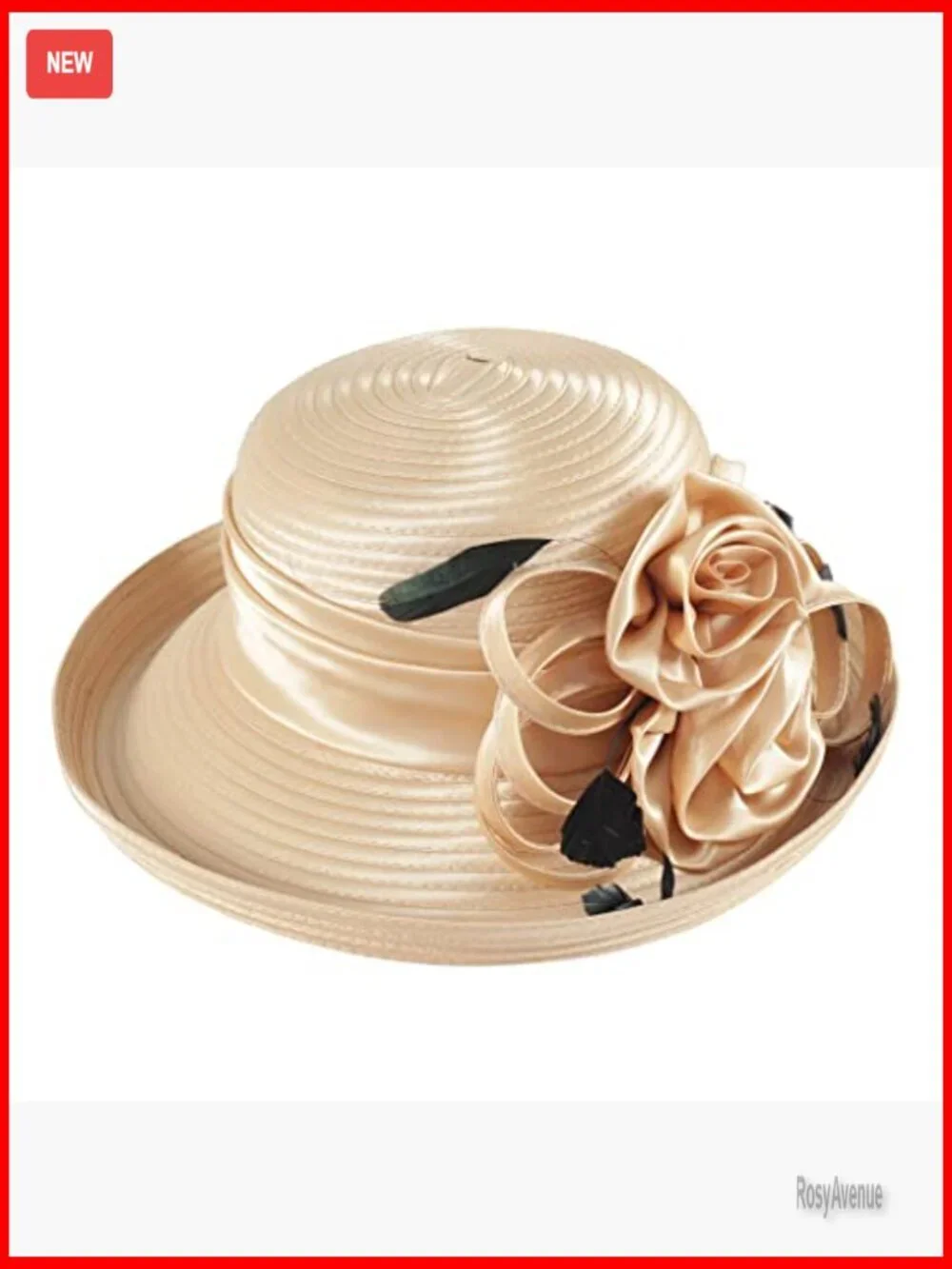 Adjustable Satin Fascinator Hat for Church Wedding Tea Party Derby Events
